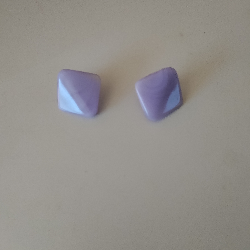 Square Lilac Earrings